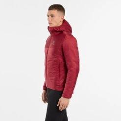 ArcTeryx Nuclei FL Mens Insulated Hooded Jacket -Climbing Wear Store Arcteryx Nuclei FL Mens Jacket Bordeux 02
