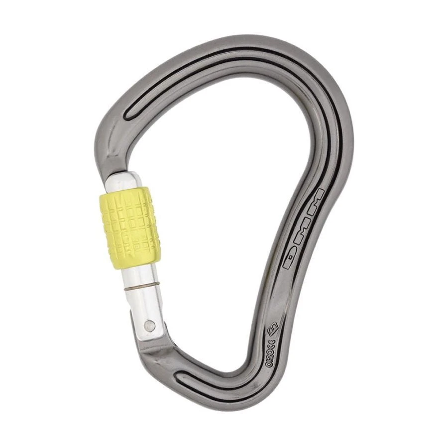 DMM 30kN Boa HMS Screw Gate Climbing Carabiner - Titanium/Lime 3 DMM 30kN Boa HMS Screw Gate Climbing Carabiner - Titanium/Lime
