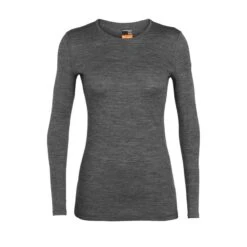 Icebreaker 200 Oasis Long Sleeve Crewe Womens Thermal Top -Climbing Wear Store Icebreaker 200 Oasis LS Womens Thermal Gritstone Heather
