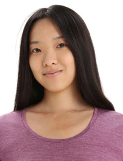 Icebreaker Sphere II Short Sleeve Scoop Womens T-Shirt -Climbing Wear Store Icebreaker Sphere II SS Scoop Womens Tee Go Berry Heather 04