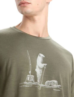 Icebreaker Tech Lite II Short Sleeve Mens T-Shirt - Polar Paddle 9 Icebreaker Tech Lite II Short Sleeve Mens T-Shirt - Polar Paddle -Climbing Wear Store Icebreaker Tech Lite II SS Mens T Shirt Polar Paddle Loden 03