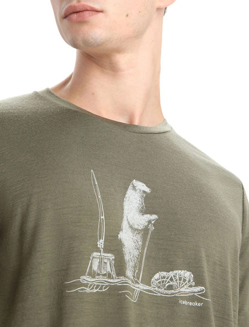 Icebreaker Tech Lite II Short Sleeve Mens T-Shirt - Polar Paddle 5 Icebreaker Tech Lite II Short Sleeve Mens T-Shirt - Polar Paddle - Image 3