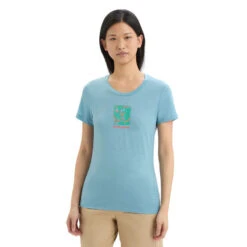 Icebreaker Tech Lite II Short Sleeve Womens T-Shirt - Wildflower Bloom
