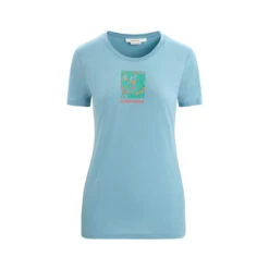 Icebreaker Tech Lite II Short Sleeve Womens T-Shirt - Wildflower Bloom 14 Icebreaker Tech Lite II Short Sleeve Womens T-Shirt - Wildflower Bloom -Climbing Wear Store Icebreaker Tech Lite II SS Tee Wildflower Bloom Blue 05