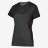 La Sportiva Resolute Womens T-Shirt -Climbing Wear Store La Sportiva Resolute Womens T Shirt Carbon Cherry Tomato