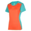 La Sportiva Tracer Womens T-Shirt -Climbing Wear Store LaSportiva TracerT Shirt CherryTomato Lagoon 01