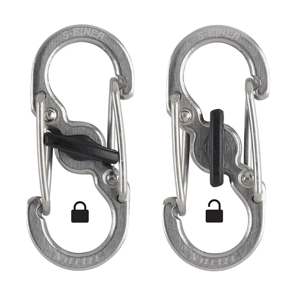 NiteIze S-Biner Stainless Steel Microlock Accessory Carabiner - 2 Pack 3 NiteIze S-Biner Stainless Steel Microlock Accessory Carabiner - 2 Pack