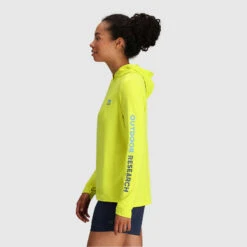 Outdoor Research Graphic ActiveIce Spectrum Sun Womens Hooded Top -Climbing Wear Store Outdoor Research ActiveIce Spectrum Sun Hoodie Graphic Sulphur 04