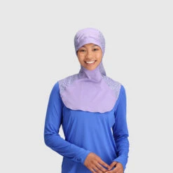 Outdoor Research ActiveIce Sport Hijab -Climbing Wear Store Outdoor Research ActiveIce Sport Hijab Lavender Squiggle 02