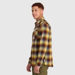 Outdoor Research Feedback Flannel Mens Long Sleeve Shirt 9 Outdoor Research Feedback Flannel Mens Long Sleeve Shirt -Climbing Wear Store Outdoor Research Feedback Flannel Sand Plaid 03