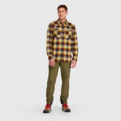 Outdoor Research Feedback Flannel Mens Long Sleeve Shirt 10 Outdoor Research Feedback Flannel Mens Long Sleeve Shirt -Climbing Wear Store Outdoor Research Feedback Flannel Sand Plaid 04