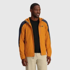 Outdoor Research Ferrosi Mens Hooded Jacket 10 Outdoor Research Ferrosi Mens Hooded Jacket -Climbing Wear Store Outdoor Research Mens Ferrosi Hoodie Marmalade Naval Blue 02