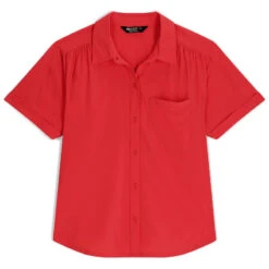 Outdoor Research Astroman Womens Short Sleeve Sun Shirt 14 Outdoor Research Astroman Womens Short Sleeve Sun Shirt -Climbing Wear Store Outdoor Research Womens Astroman SS Shirt Rhubarb 05
