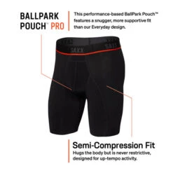 SAXX Kinetic HD Light-Compression Mesh Long Leg Brief -Climbing Wear Store SAXX Kinetic HD Long Leg Black 03