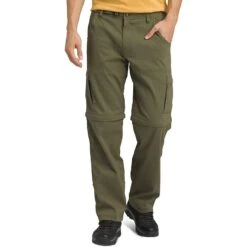 PrAna Stretch Zion Convertible Mens Pant 30 Inseam -Climbing Wear Store ZionConvertiblegreen 354366